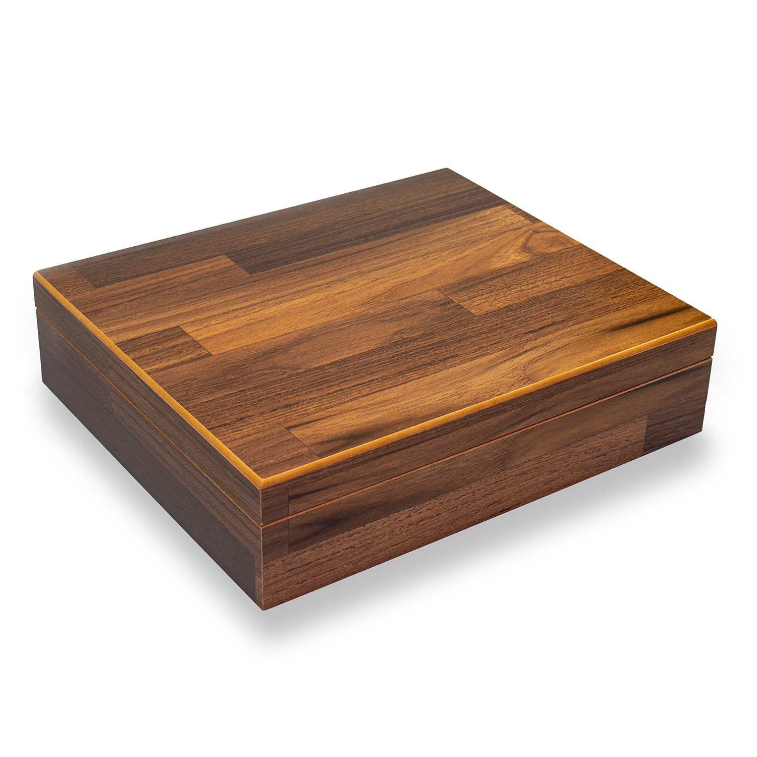 Humidor set brown wood texture